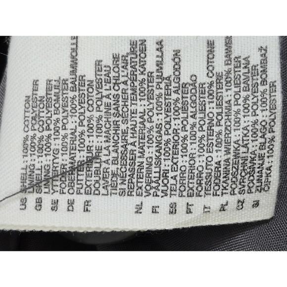 H&M Ladies Gray Plaid Trench Coat 3/4 Length 3 Button Front Pockets - Picture 5 of 5